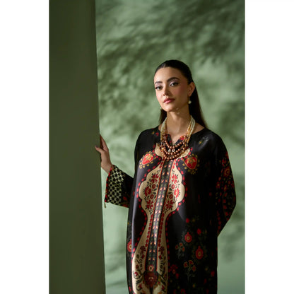 UAL-07 Printed Silk Kaftan Style Co-Ord Set Loose fit Casual Wear | Ethnic wear | ALLY'S