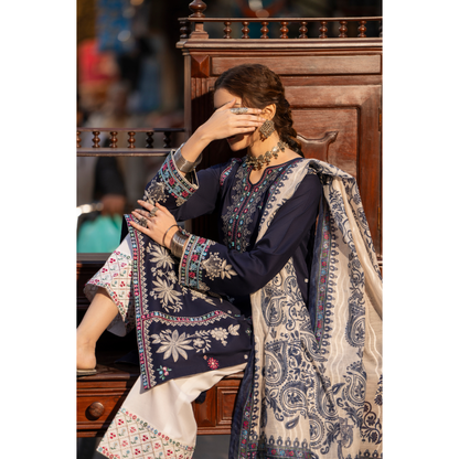 UCA-15 3 Pc Embroidered Cambric Cotton Ready to Wear Eid Collection by Casuallite