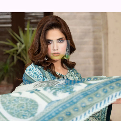 KC-1568 "Tabeer" Embroidered Festive Cambric Cotton Collection by Karma Collection