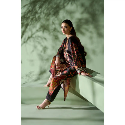 UAL-07 Printed Silk Kaftan Style Co-Ord Set Loose fit Casual Wear | Ethnic wear | ALLY'S