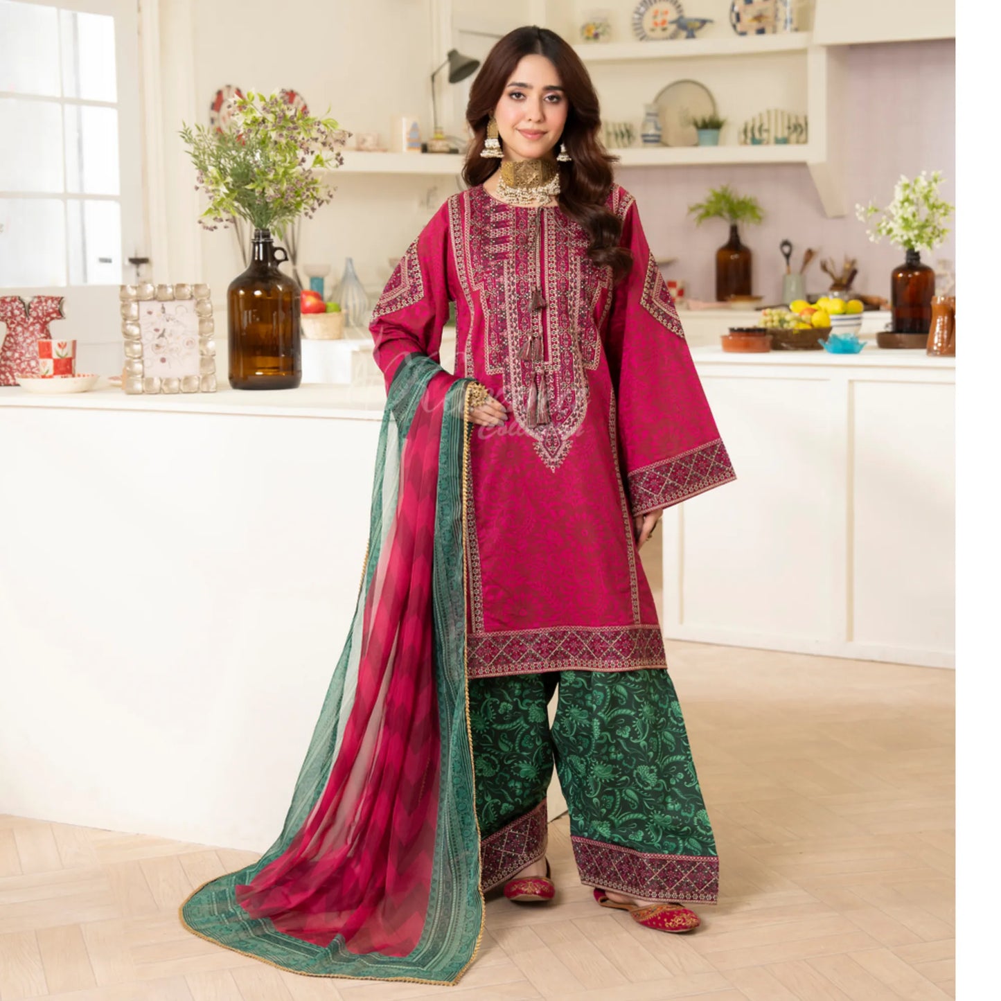 "Flora" Embroidered Lawn 3 Pc Collection | Karma Collection
