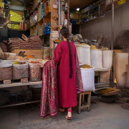 UCA-15 3 Pc Embroidered Cambric Cotton Ready to Wear Eid Collection by Casuallite