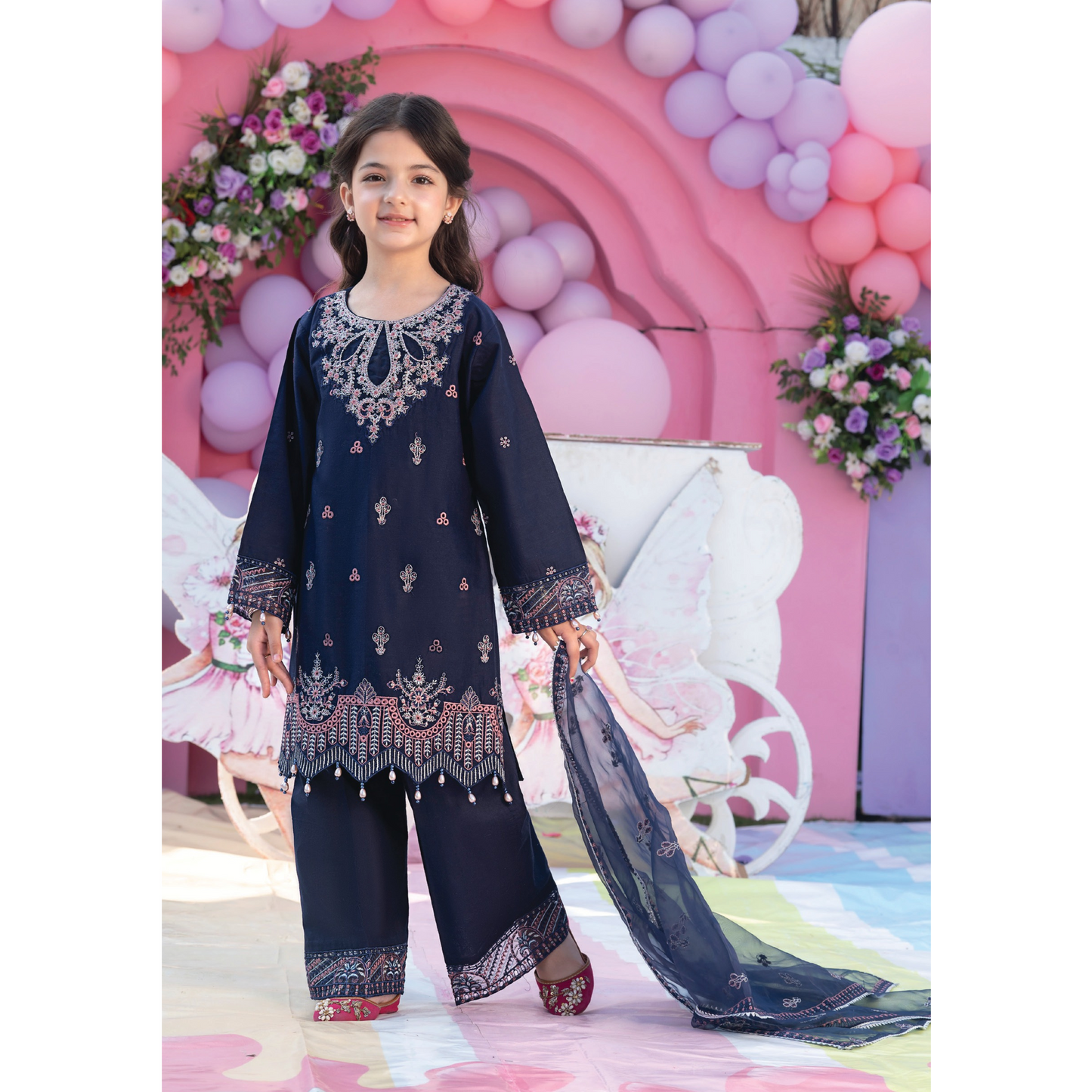 UAL-03 Kids 3 Pc Luxury Festive Cambric Cotton Eid Collection by Allys