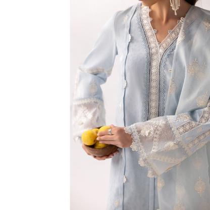 3 Pc Festive Embroidered Collection  | Ready to Wear | Qalamkar
