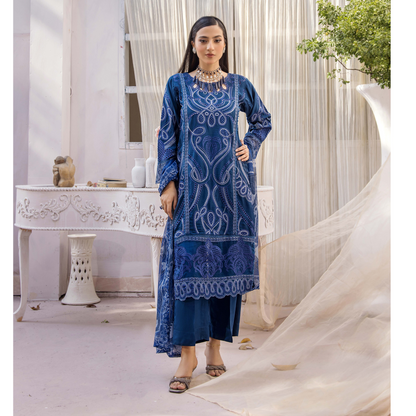 UTT-02 Embroidered Viscose 3 Pc Pakistani Dress | Eid Ready to wear | Traditional Thread