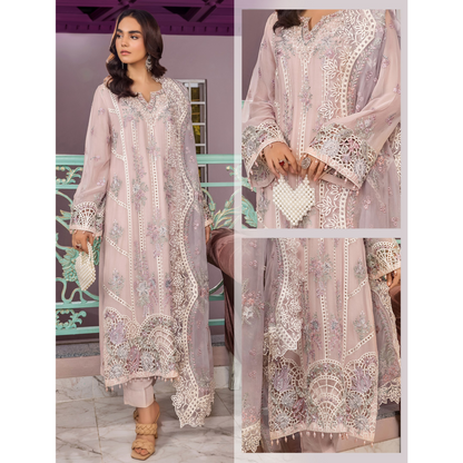 UTT-03 Embroidered Luxury Chiffon 3 Pc Pakistani Dress | Ready to wear | Traditional Thread