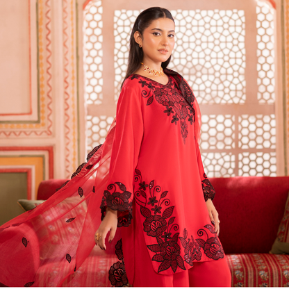 RA-19 Luxury Raw Silk Embroidered Farshi Shalwar Collection |Ready to Wear | Raniya.h