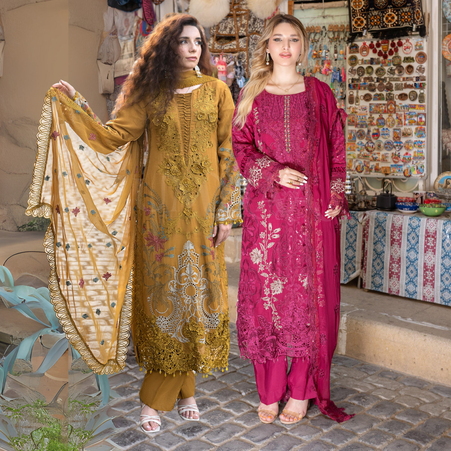 UA-114 Luxury Embroidered Chiffon Collection | Ready to Wear | Umnaa