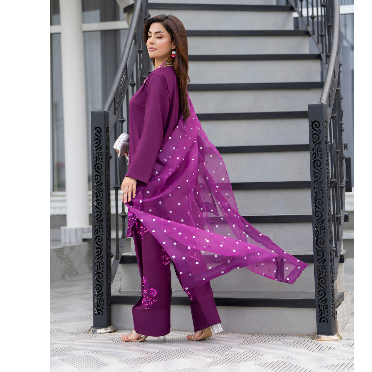 RA-22 Luxury Raw Silk Embroidered Farshi Shalwar Best Selling Collection |Ready to Wear | Raniya.h