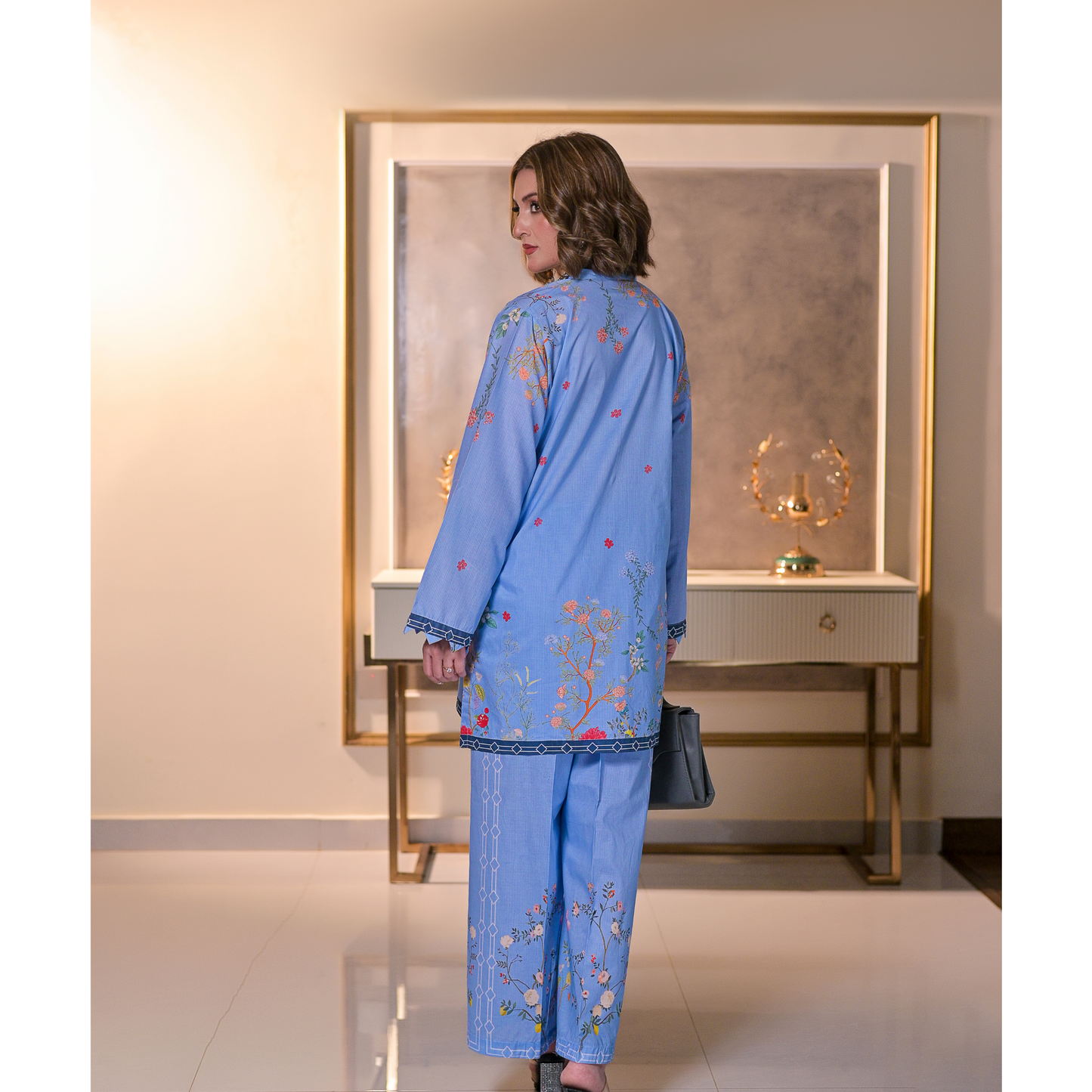 USN-17 Printed Cambric Cotton Co-Ords Set by Saphron