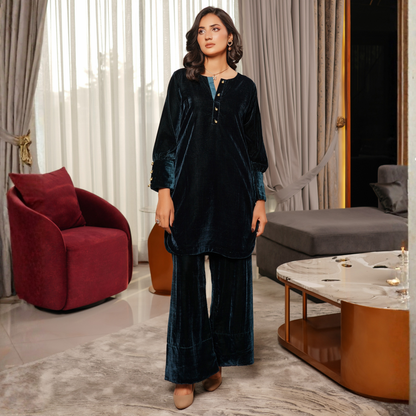 UMS-44 Coco by Simrans Velvet Co-Ords set | Ready to Wear | Asian Clothes