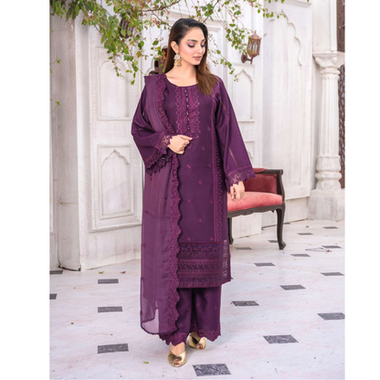 UMRZ-53 "Asim Jofa LUX " Embroidered Dhanak Collection By Rangz