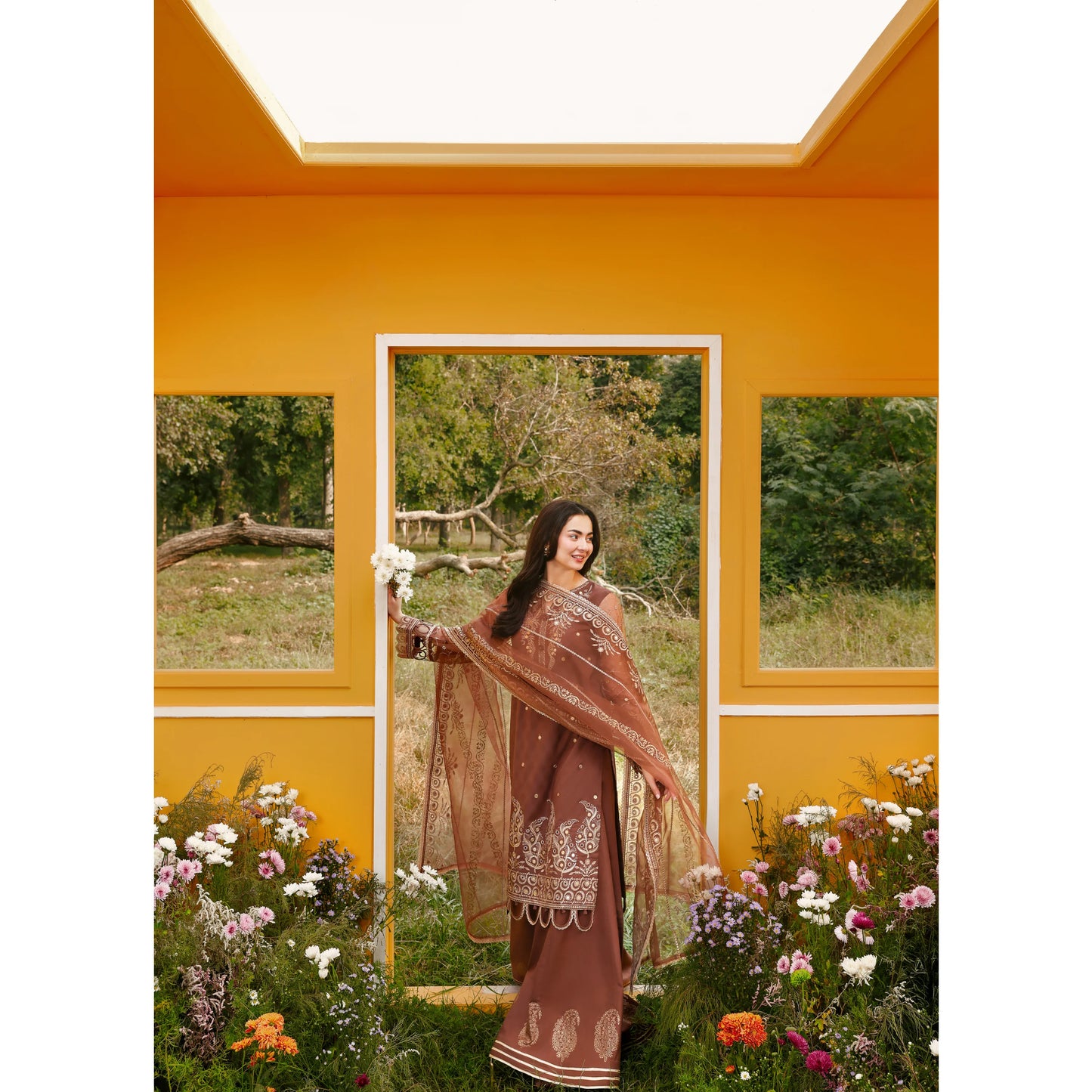 UMS-55 Janan Mother Daughter Chikenkari Jacquard Eid Edit by Simrans | Ready to Wear Asian Pakistani clothes