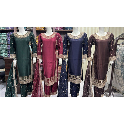 UA-167 Embroidered Viscose Mother Daughter Festive Collection by Umnaa