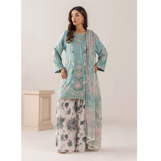 UTT-19 VOL 5 Embroidered Printed Linen Festive Collection by Traditional Thread
