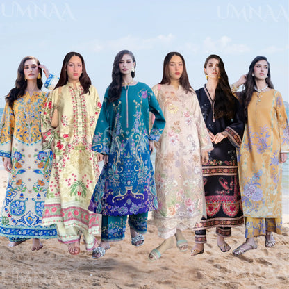 UA-183 Premium Silk Grip 2-Piece Pret – Kaftan Style Printed Co-Ords Set