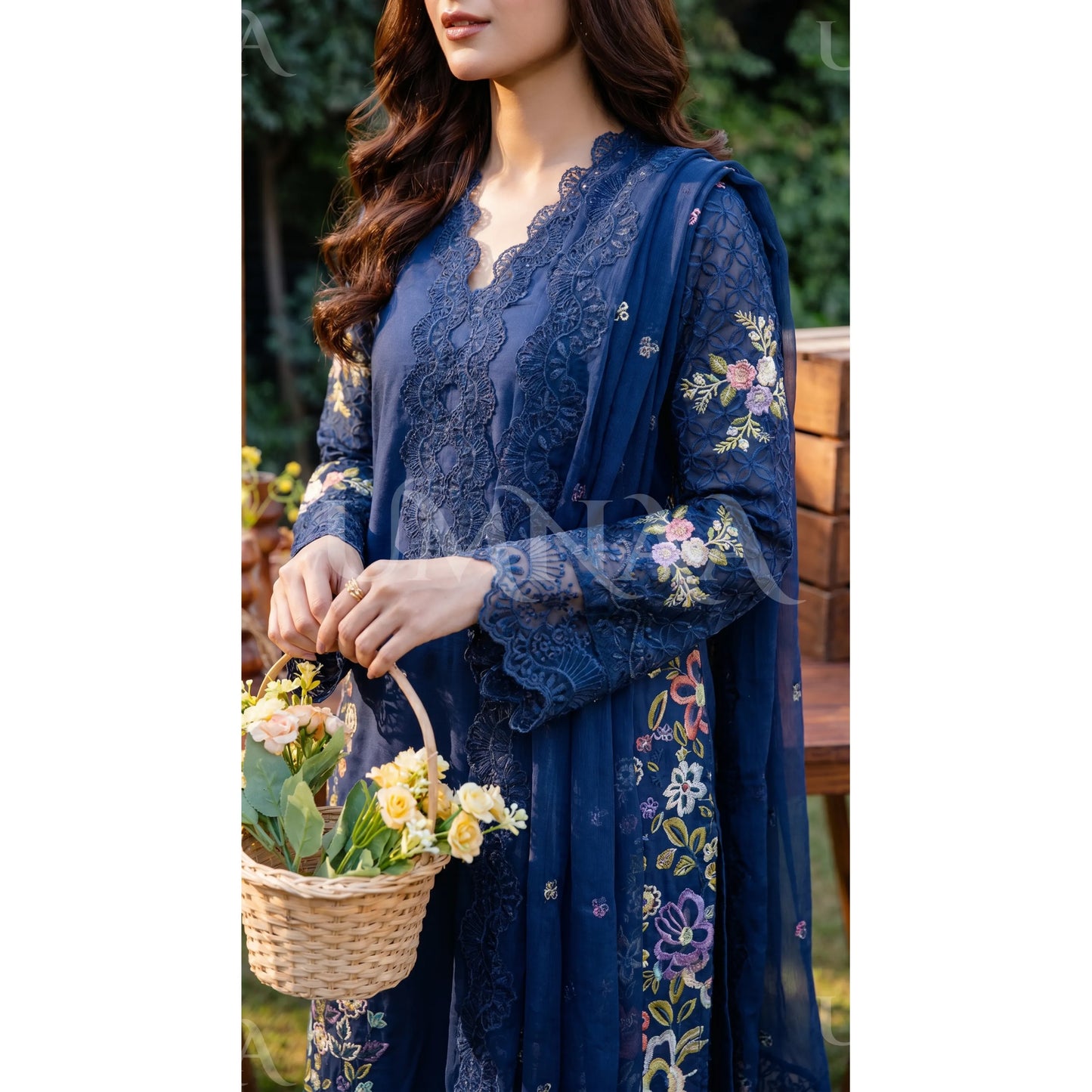 UA-191 Embroidered Cotton Collection 3 Piece | Ready to Wear | Asian clothes