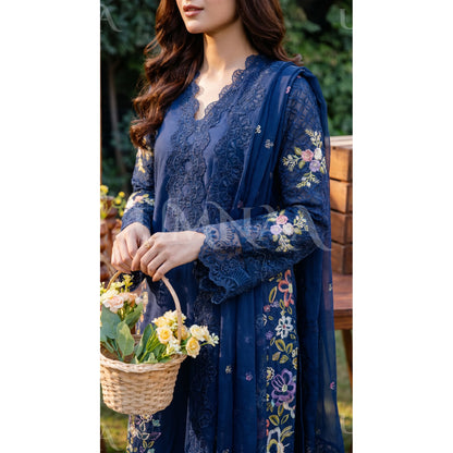 UA-191 Embroidered Cotton Collection 3 Piece | Ready to Wear | Asian clothes