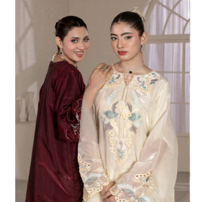 UA-203 Embroidered Festive kaftan Silk Collection by Umnaa | Pakistani Trendy Kaftan Asian Clothing
