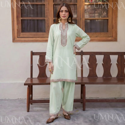 USP-07 Embroidered Farshi Shalwar Co Ord Set by Sha Posh | Ready to Wear Pakistani Asian clothes