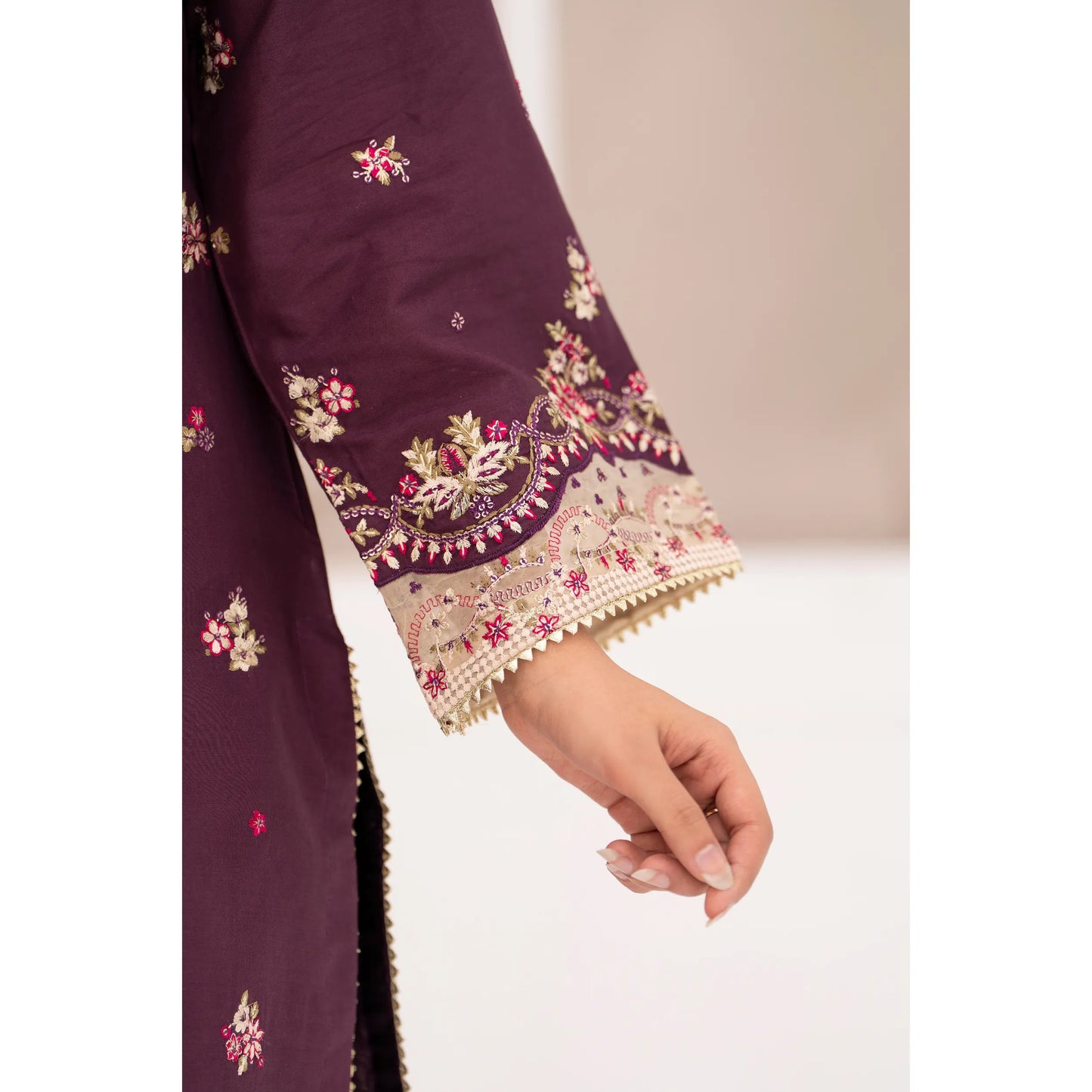 UA-216 Embroidered Cambric Cotton Collection by Umnaa | Ready to Wear Pakistani Asian clothes