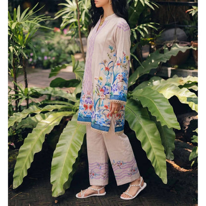 USN-20 Printed Lawn 2 Piece Co-Ord Set for Women | Soft Summer Casual Wear by Saphron