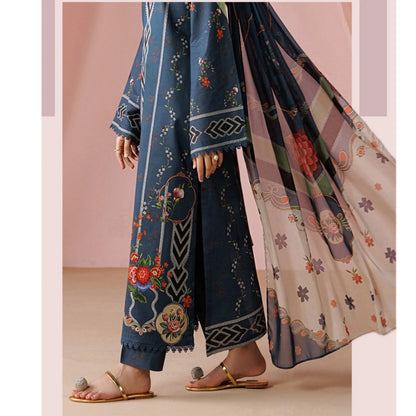 UE-02 "Printed Essential" by Esra Fashion Summer Printed Lawn 3 Piece Collection | Pakistani Asian Clothes