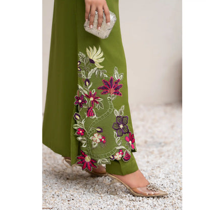 UA-237 Embroidered Kaftan Style Co-Ord Set Asian Wear | Umnaa
