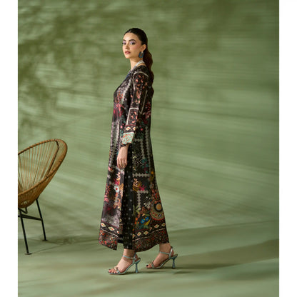 UAL-05 Printed Silk Kaftan Style Co-Ord Set Loose fit Casual Wear | Ethnic wear | ALLY'S