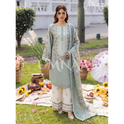 UA-246 Embroidered Cotton 3 Pc Collection Ready to Wear Pakistani Asian clothes by Umnaa