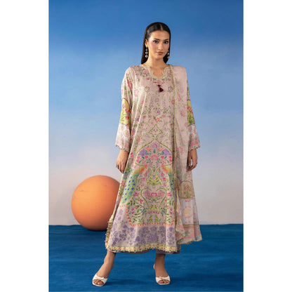 UMS-67 Ethnic Rozana by Simrans Poly Lawn Kaftan Co Ords set