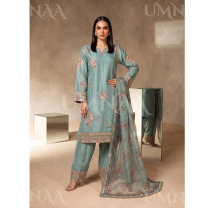 UA-262 Embroidered Farshi Shalwar Luxury Pakistani Dress by Umnaa