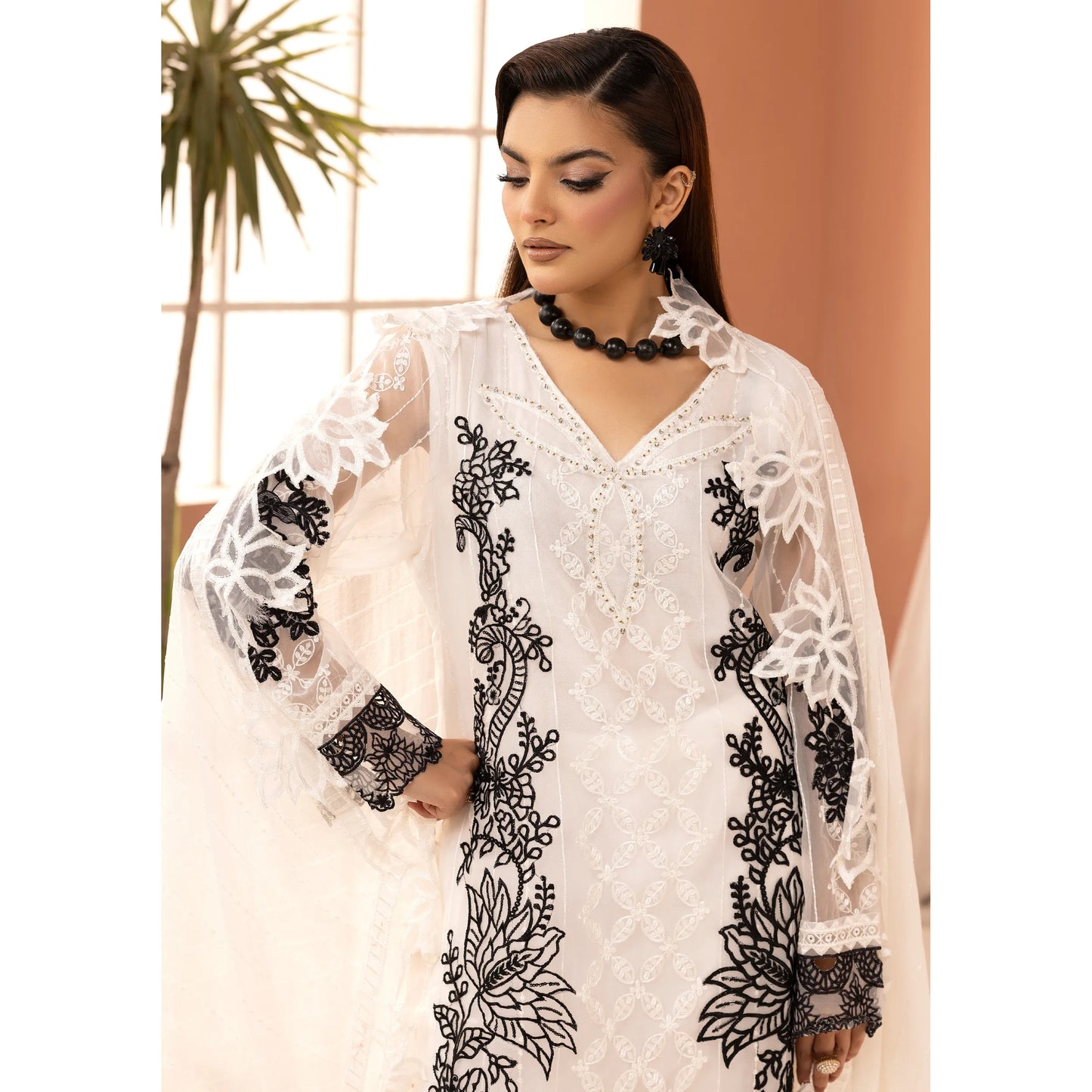 UMS-68 Florence Embroidered Visocse 3 pc Collection | Simrans