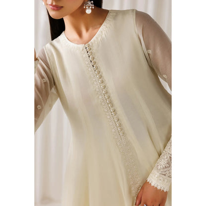 UA-281 Embroidered Chiffon Frock 3 Pc Collection | Umnaa