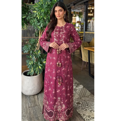 UGL-01 Embroidered Printed Lawn Kaftan 2 Piece Set | Guzel