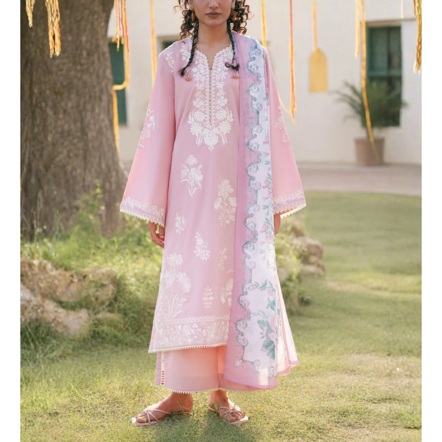 UCA-43 "HER" Collection Embroidered Cambric Cotton by Casuallite 3 Piece Suit for Women | Ready to Wear Pakistani Dress