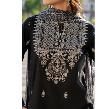 UCA-22 3 pc Summer Cotton Lawn Monochrome Collection | Ready to Wear | Casuallite