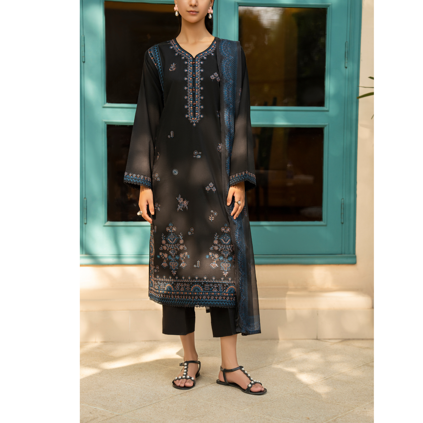 UCA-29 "Misha" Embroidered Linen Ready to Wear Winter Collection by Casuallite