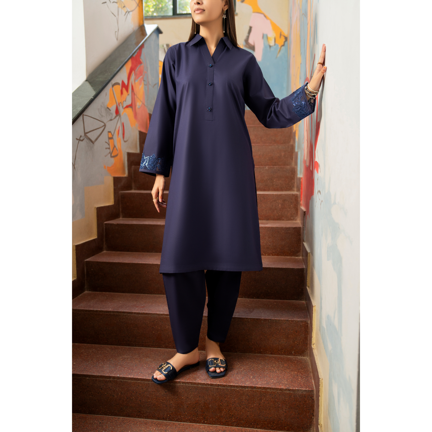 UCA-21 2 pc Summer Cotton Co Ord Set | Ready to Wear | Casuallite
