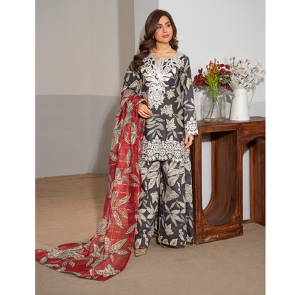 RA-14 3 Pc Embroidered printed Lawn Collection | Raniya.h |