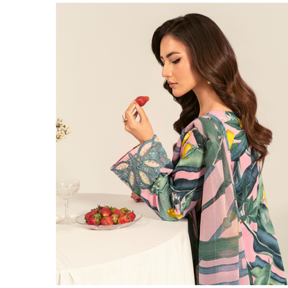UA-94 3 Pc Embroidered Printed Summer Lawn | Ready to Wear | Umnaa