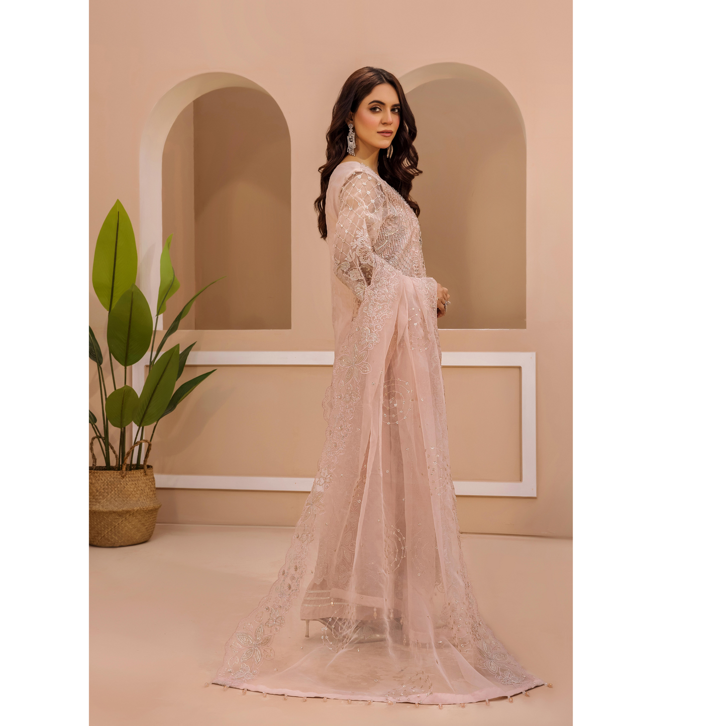 UTT-10 "Chantelle" Embroidered Chiffon Festive Collection by Traditional Thread