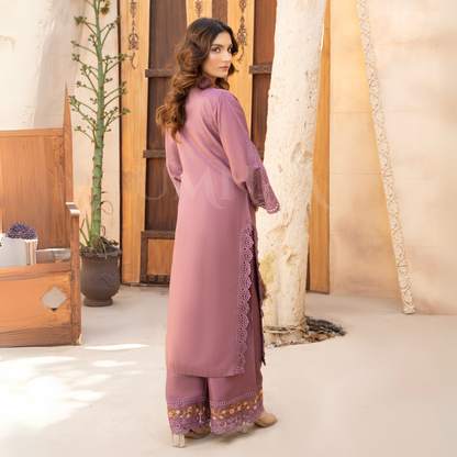 UA-58 Embroidered Viscose Linen 2 Pc Pakistani Co Ord Set Dress | UMNAA