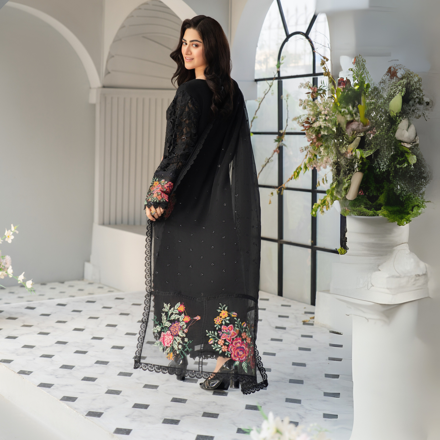 3 Piece Luxury Chiffon Ready to Wear Collection | karma Collection UMKC0903