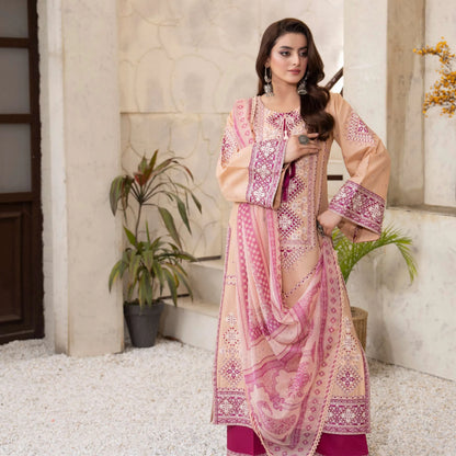 KC-1568 "Tabeer" Embroidered Festive Cambric Cotton Collection by Karma Collection