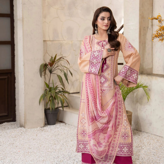 KC-1568 "Tabeer" Embroidered Festive Cambric Cotton Collection by Karma Collection
