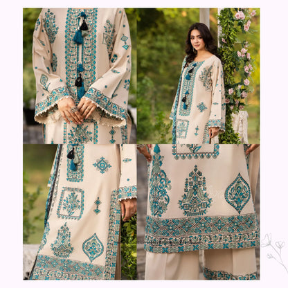 KC-1576 "Sunheri" Embroidered Festive Cambric Cotton Collection by Karma Collection
