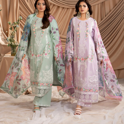 KC-1583 "AYRA" Embroidered Cambric Cotton Collection by Karma Collection