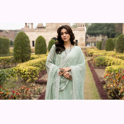 F-525 "Saj Dhaj" Embroidered Georgette Collection by Karma Collection