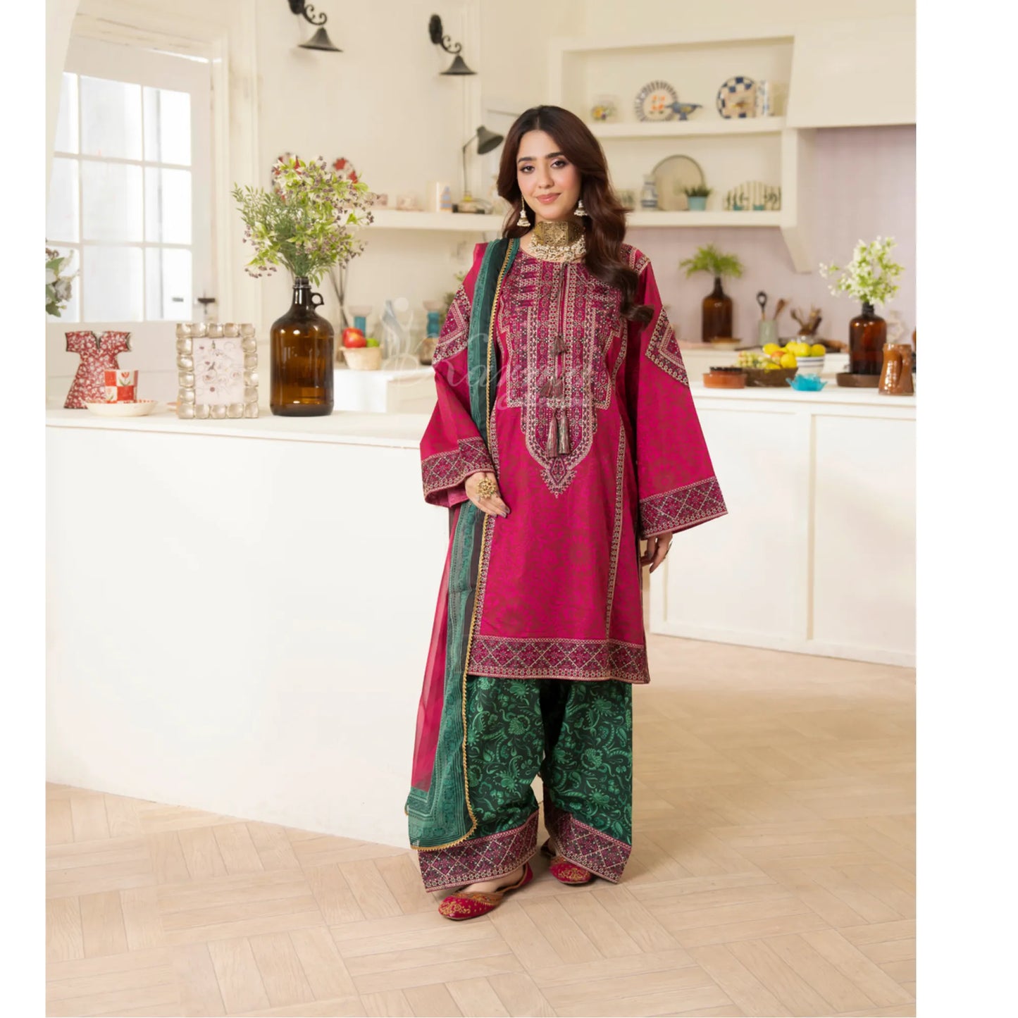 "Flora" Embroidered Lawn 3 Pc Collection | Karma Collection